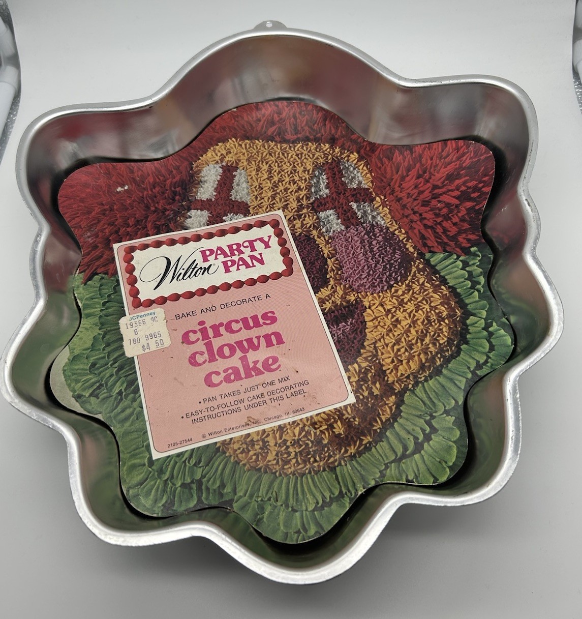 VTG Wilton Circus Clown Face Baking Cake Pan Aluminum Mold #502-275 Bday READ