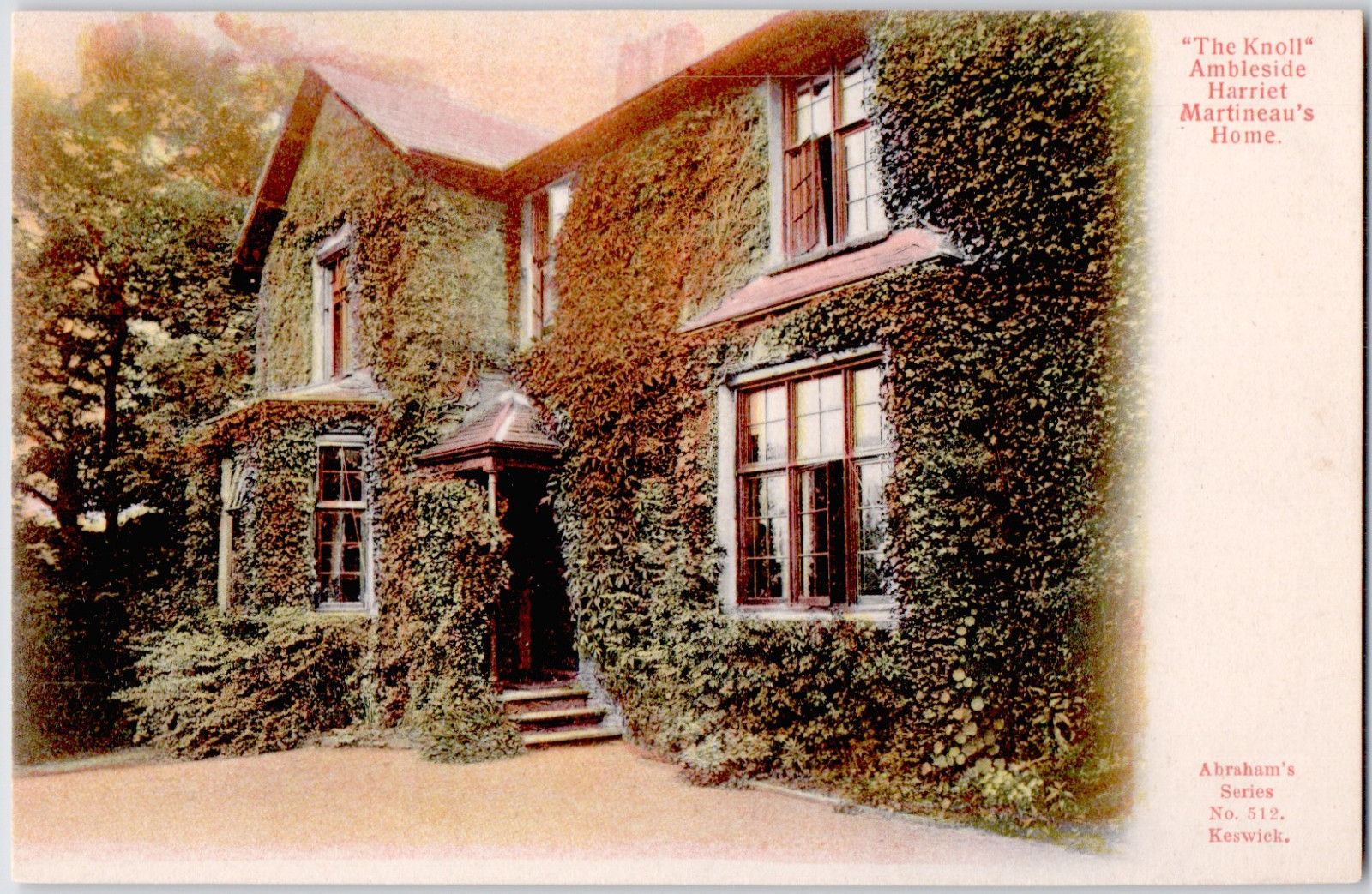 UK England Cumbria Ambleside The Knoll 1910 Ivy House Harriet Martineau Postcard