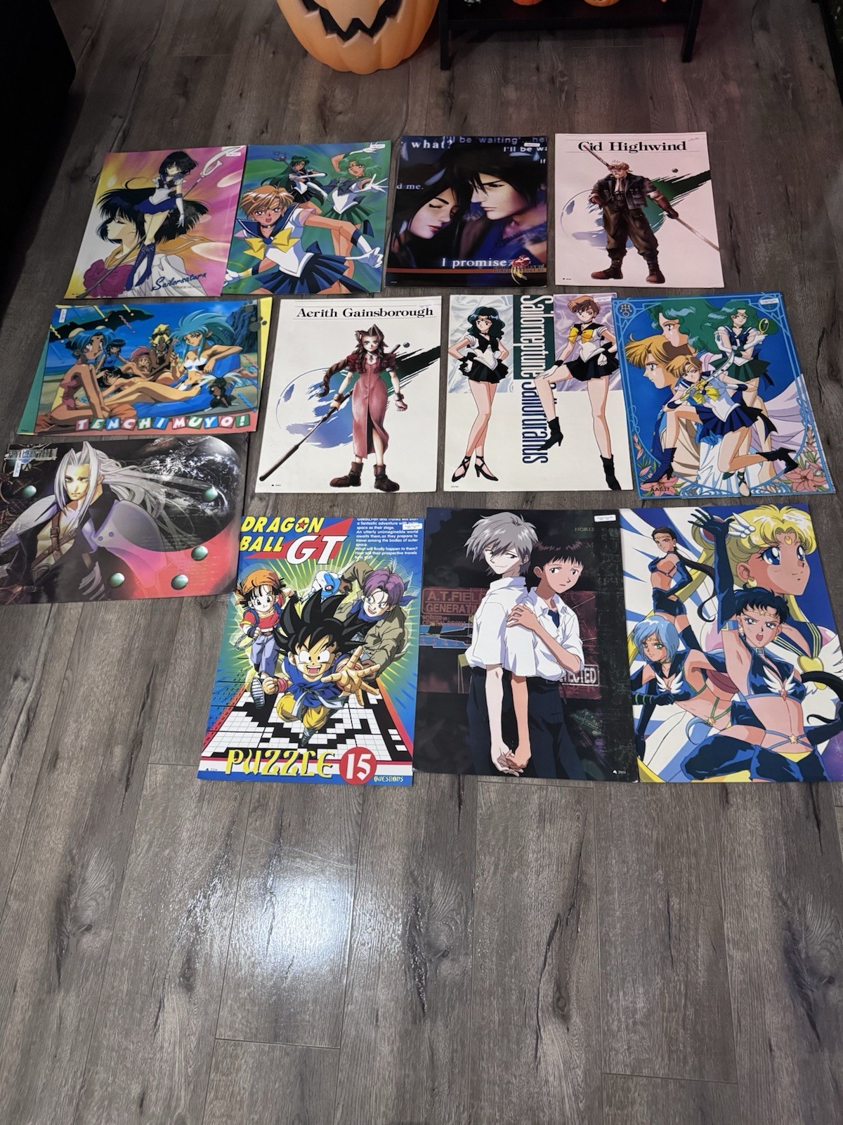 Vintage Lot of 12 ) 1990's Sailor Moon /more /Gloss Posters. 20.75 x 15 Inches.