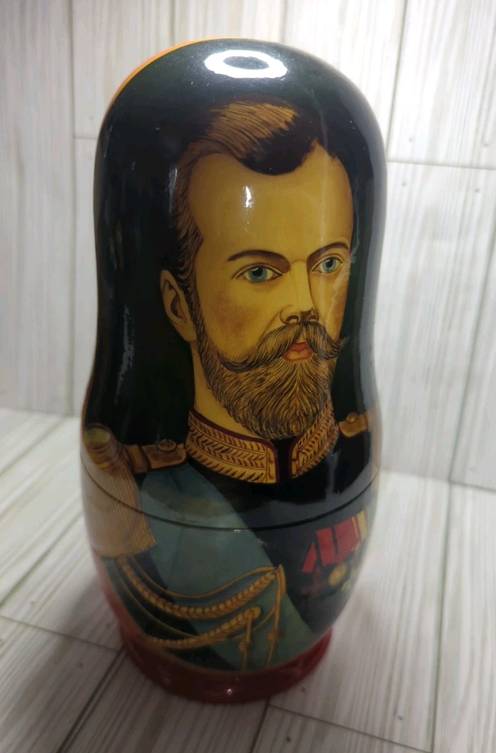 Signed Russian Nesting Dolls Tsars Romanov Matryoshka Nicholas II Moscow Wood