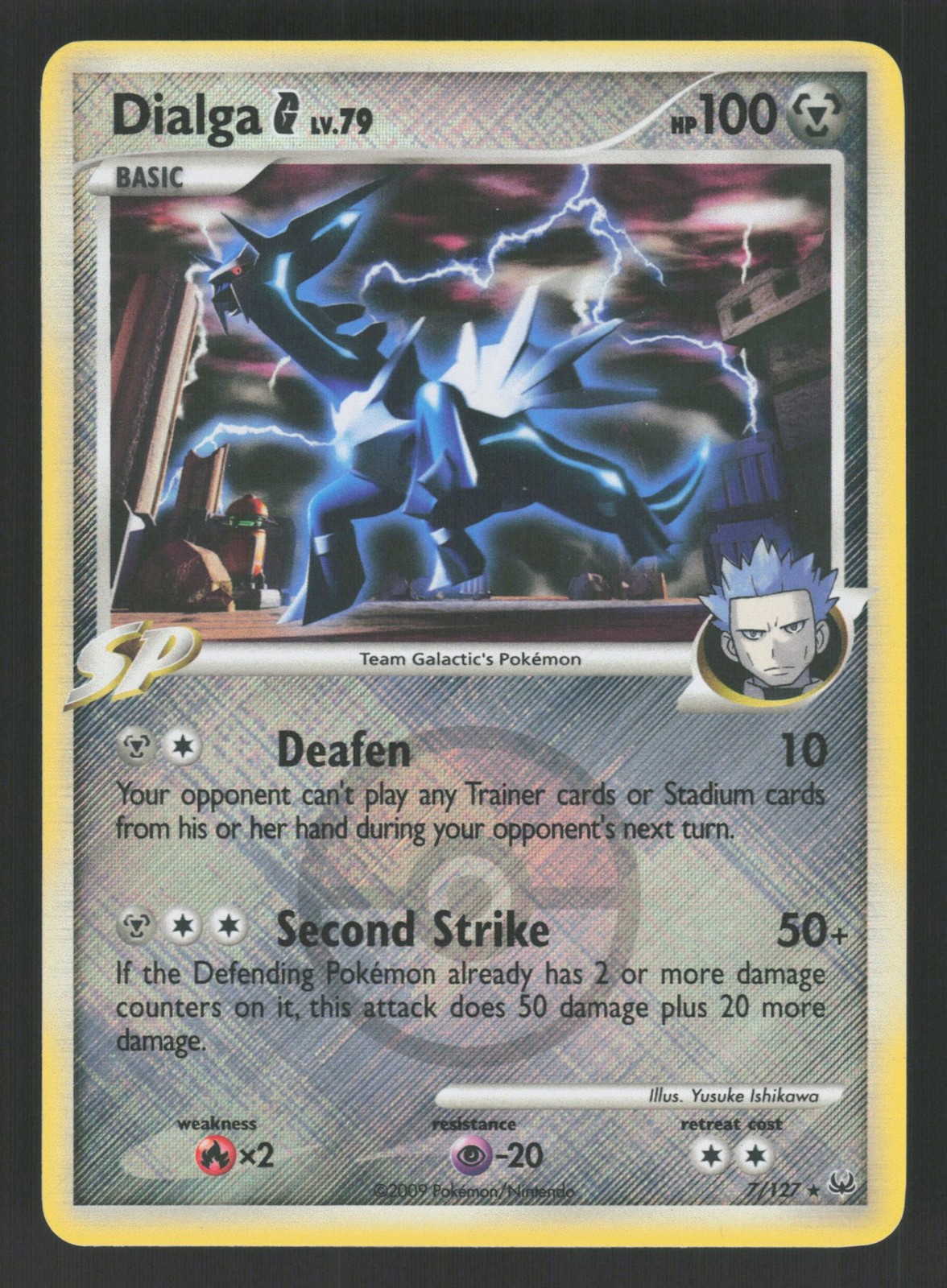 English LP Dialga G (League Promo) 007/127 PR Reverse Holofoil Pokemon