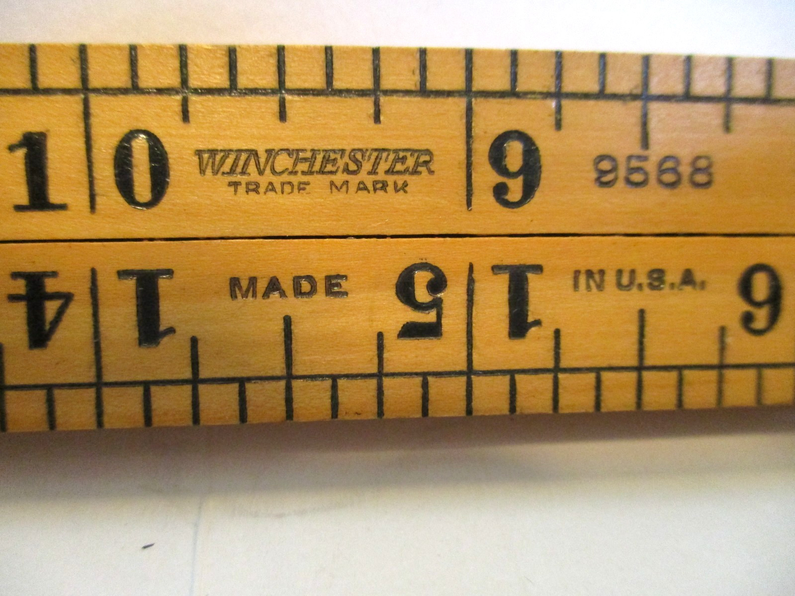 VINTAGE WINCHESTER WOODEN FOLDING RULER