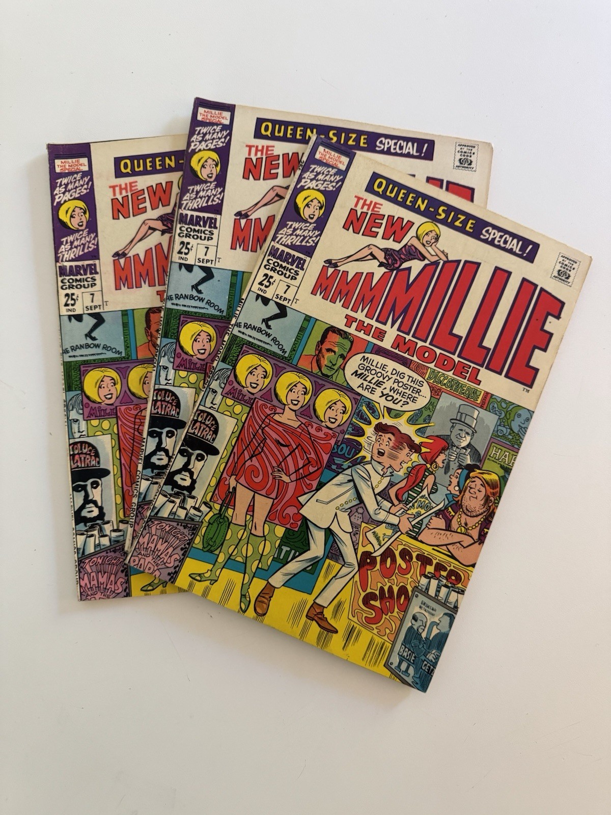 Millie The Model Queen Size Annual #7 Marvel Comics 1968 - Lot of 3