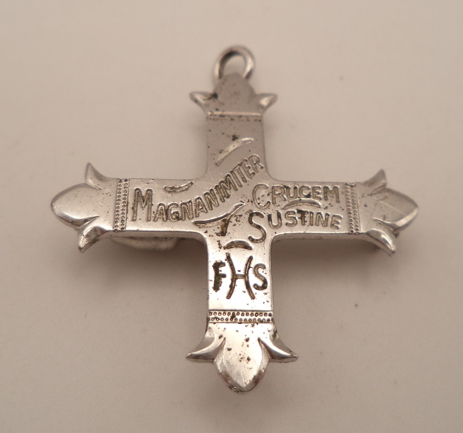 Rare Vintage Tiffany & Co Sterling Silver DOK Cross Pin Badge Medal FHS 3.53g