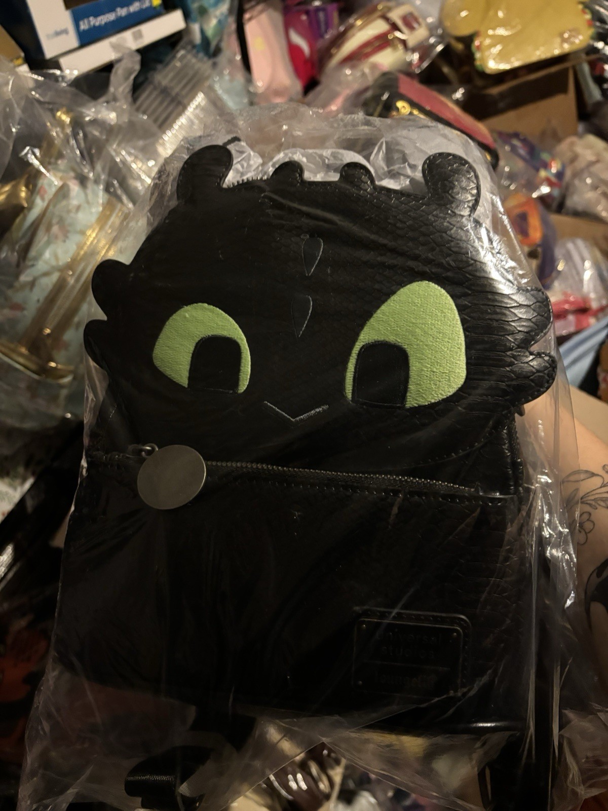 Toothless Loungefly Backpack Universal Studios Glow in the Dark W Ears NWT