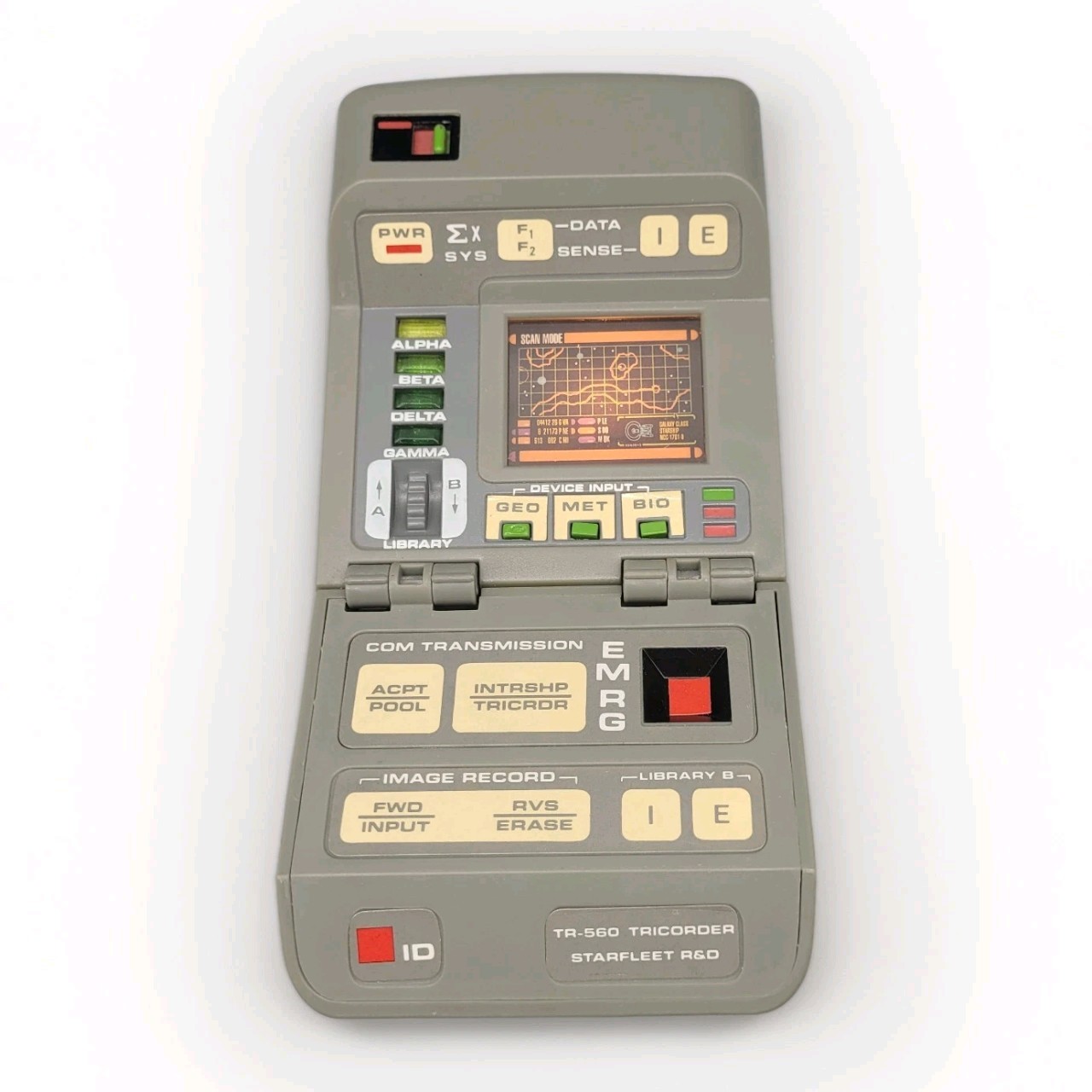 Star Trek The Next Generation Tricorder 1993 Playmates TR-560 Light Sound Works