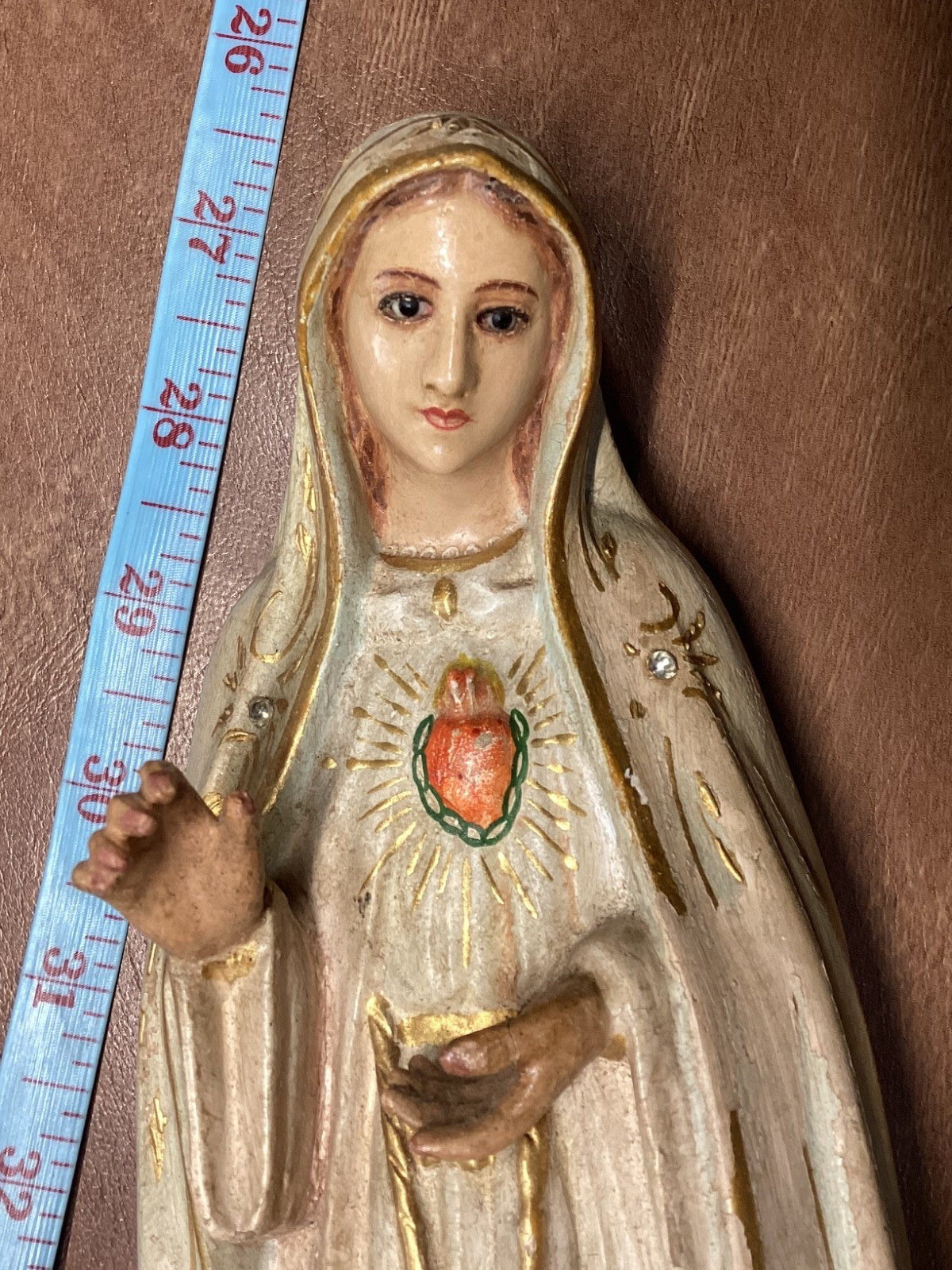 1940’s  Religious Statue  Our Lady of Fatima Blessed Virgin  from Portugal