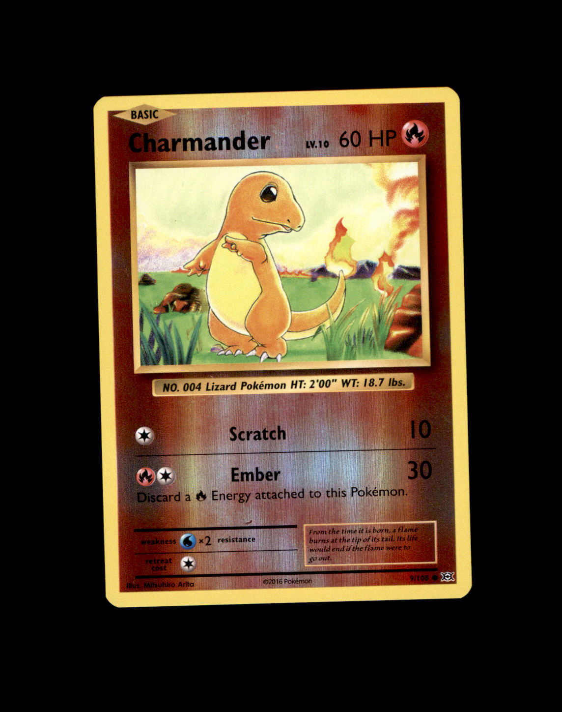 Charmander 9/108 Reverse Holo Evolutions Pokemon TCG 2016 NM 1