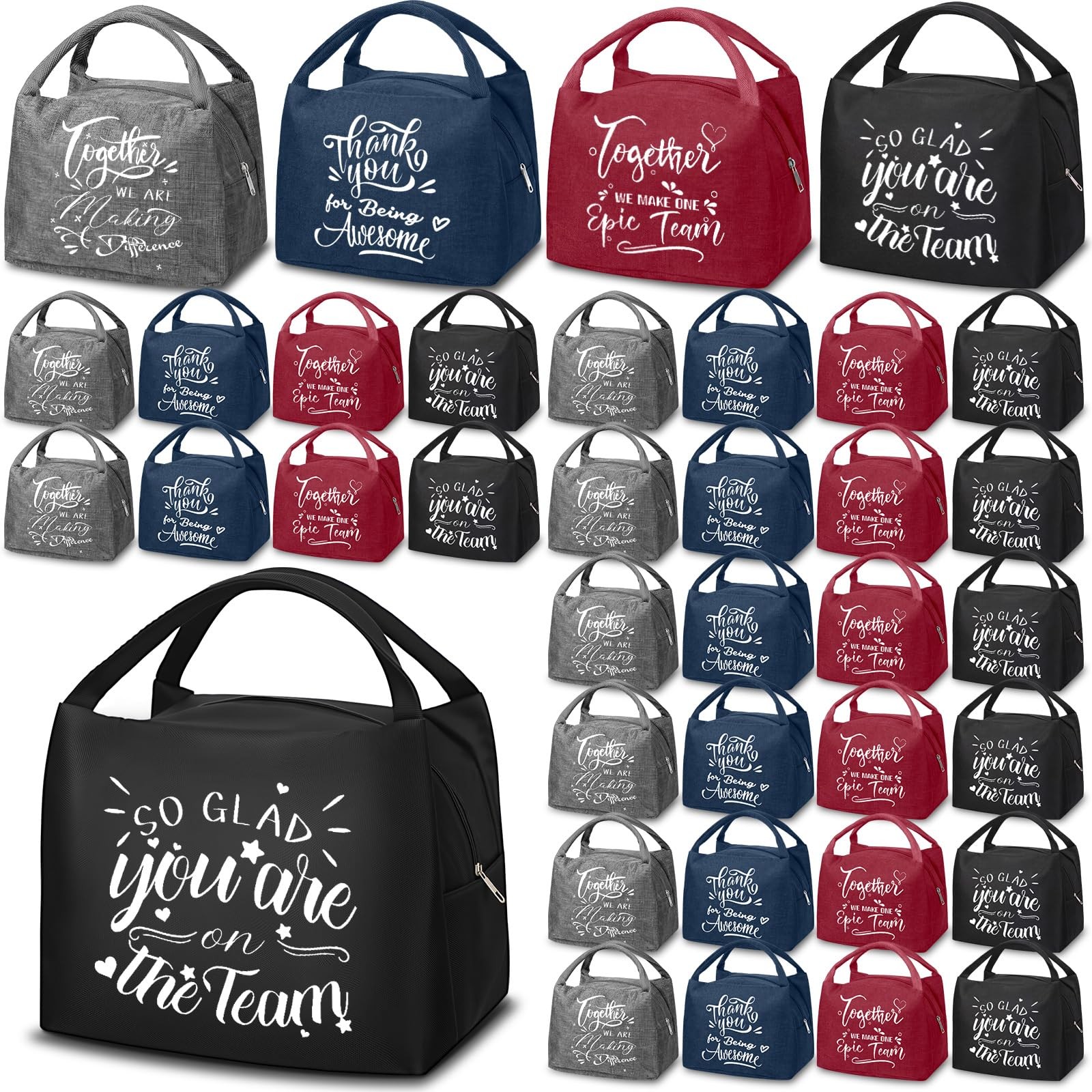 SilTriangle 36 Pcs Employee 9 x 6 x 7 inch, dark blue, burgundy, gray, black