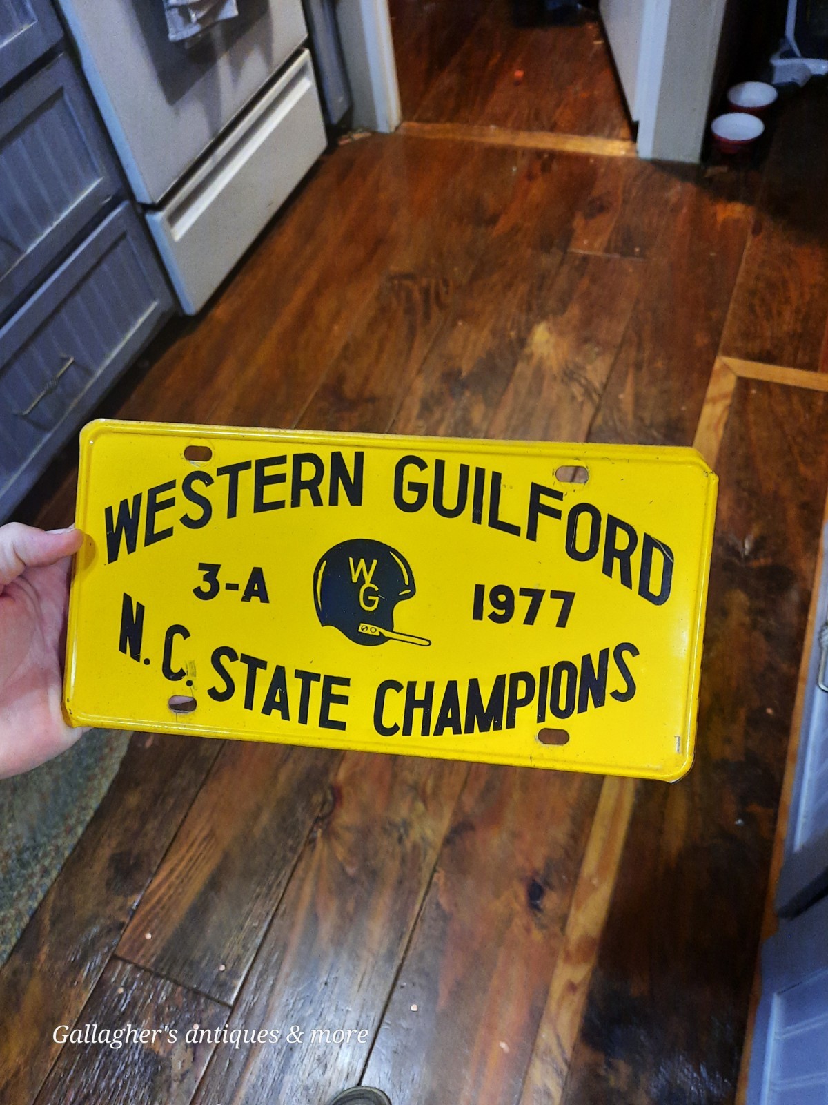 Vintage 1977 Western Guilford HS Greensboro NC State Champions Booster Plate