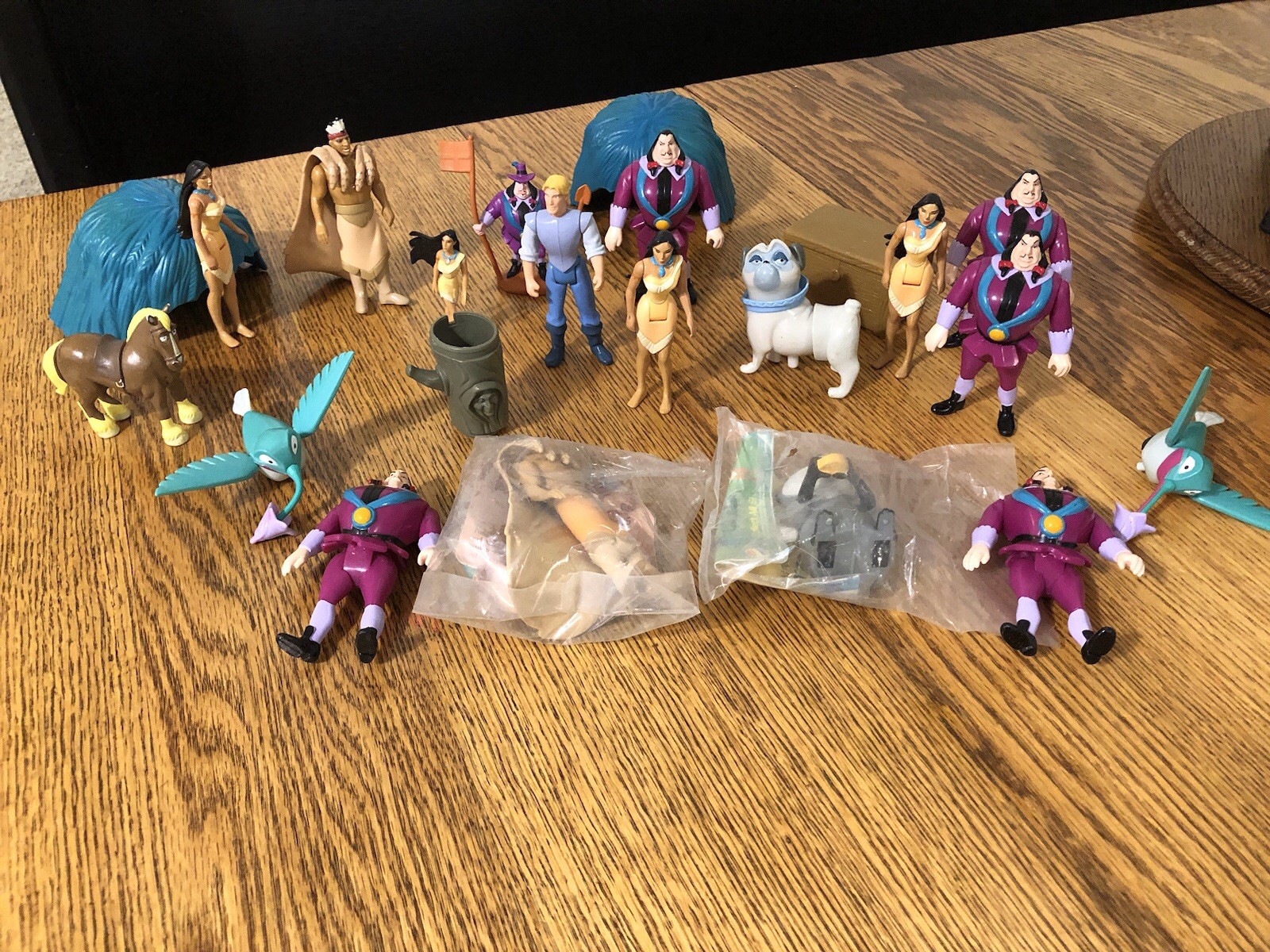 Lot of Disney Pocahontas Figures. Some Kids Meal Figures, Others Are Disney.