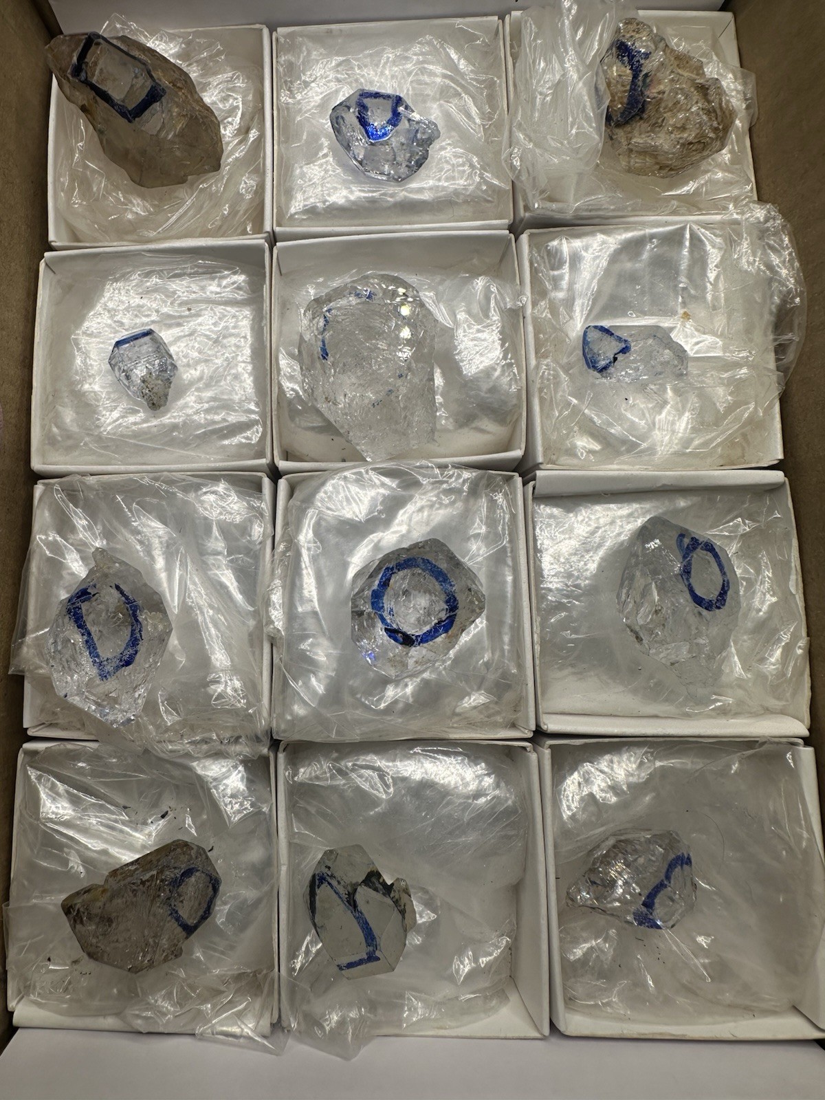 Enhydro Diamond Quartz Lot x12pcs