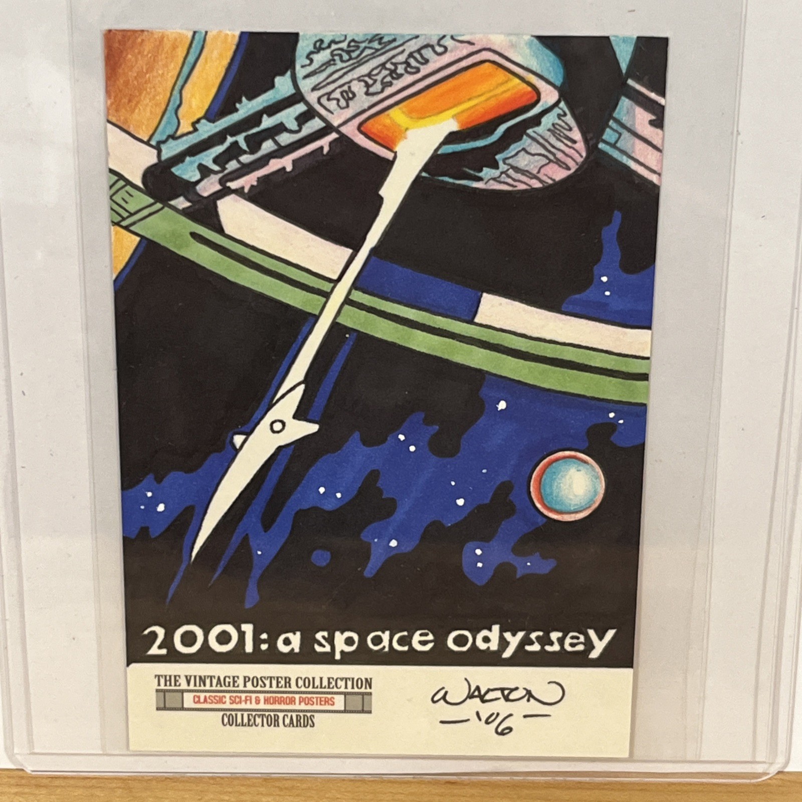 2007 Breygent Poster Collection Travis Walton 2001 Space Odyssey SKETCH CARD