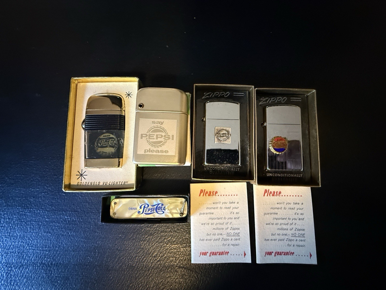 Vintage Pepsi-Cola Advertising Lighter & Pocket Knife Collection