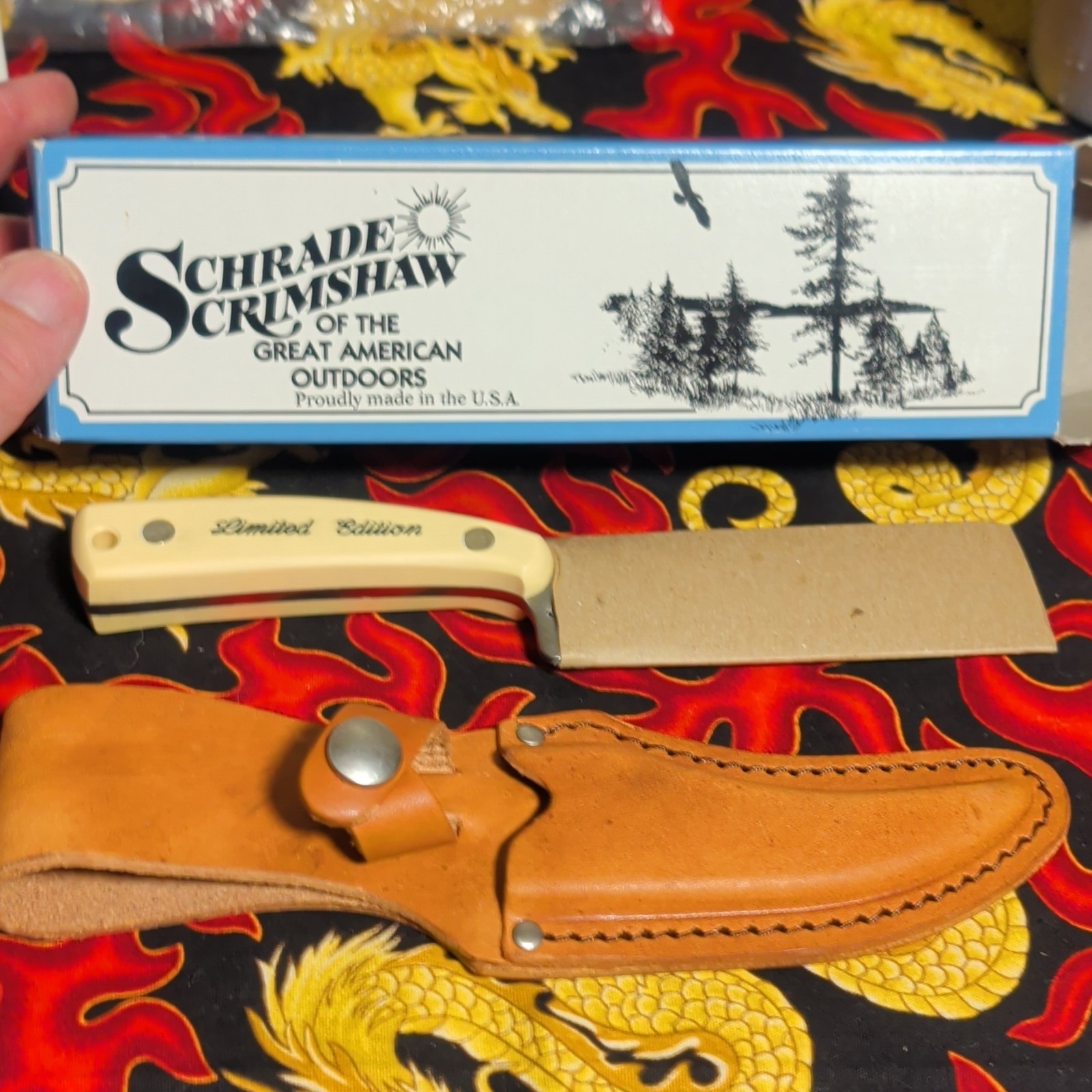Vintage Schrade SC502 Scrimshaw 1993 Sturgis 53rd Annual Knife #214/250 - NIB