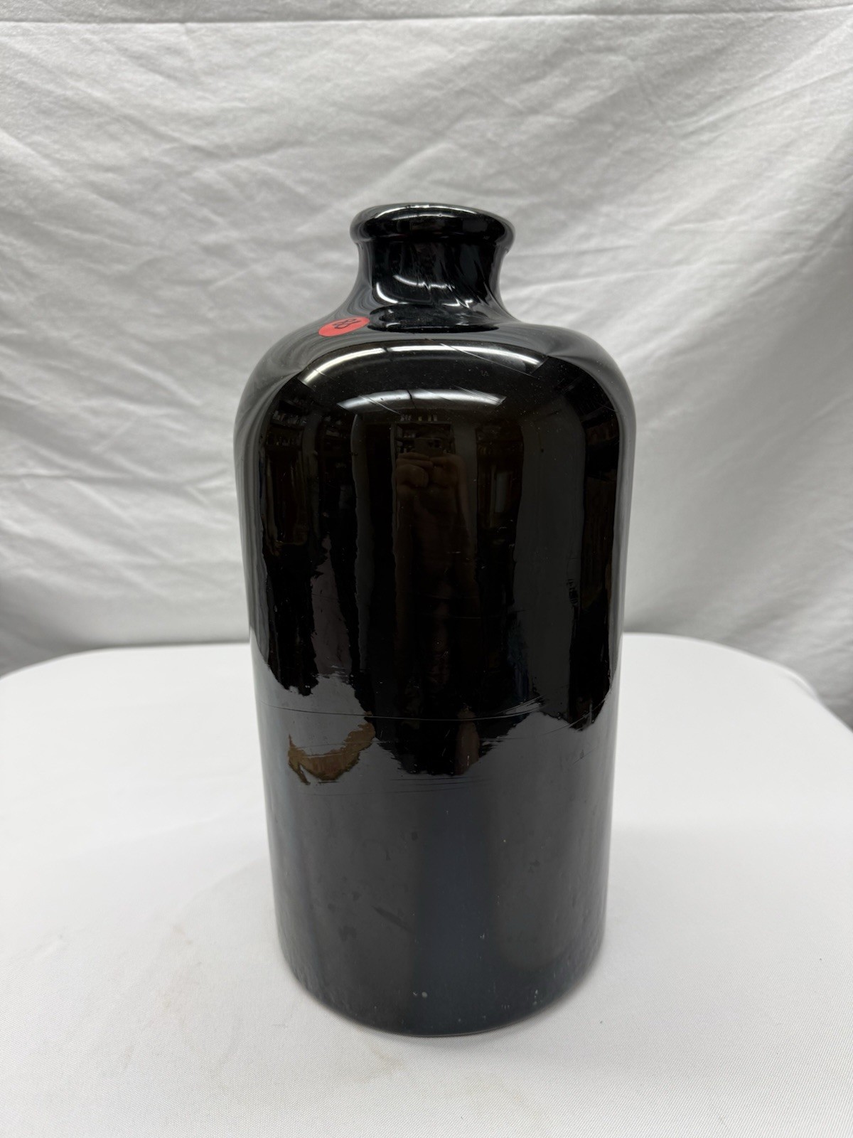 Antique 1800's - Heavy Black Glass French Apothocary bottle