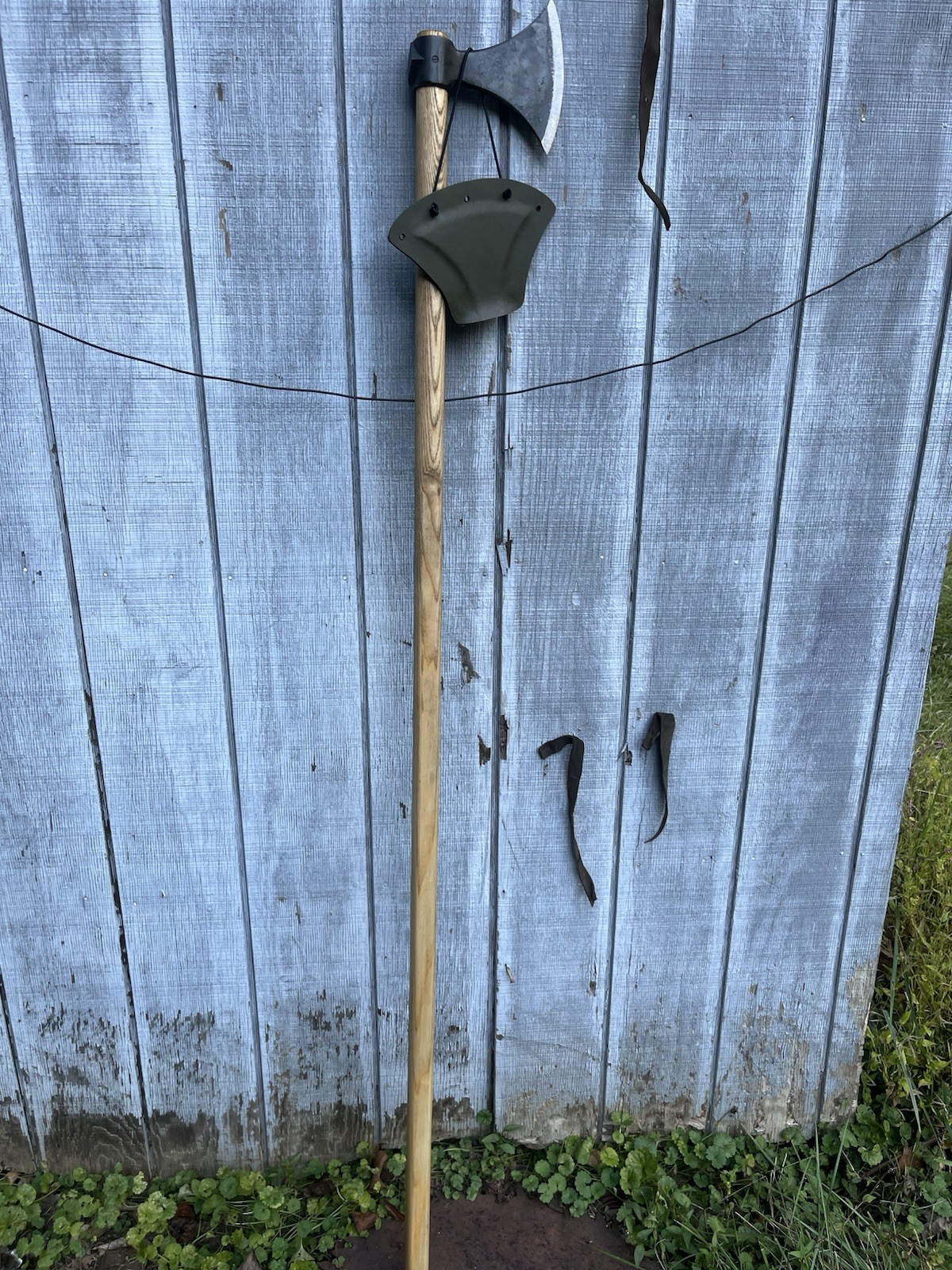 Heavily Modified Cold Steel Pole Axe “Huscarl Dane Axe” With Sheath 