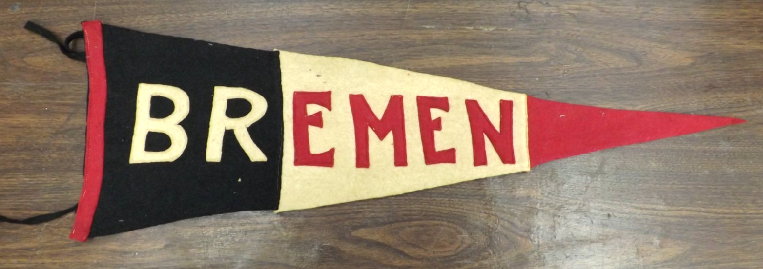 VTG. 1930s BREMEN PENNANT BANNER 24