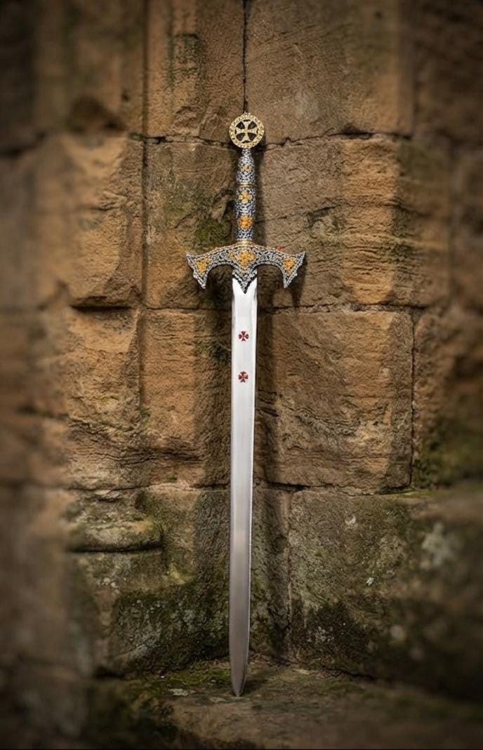 Handmade Knight Templar Holy Sword – Custom Medieval Crusader Replica