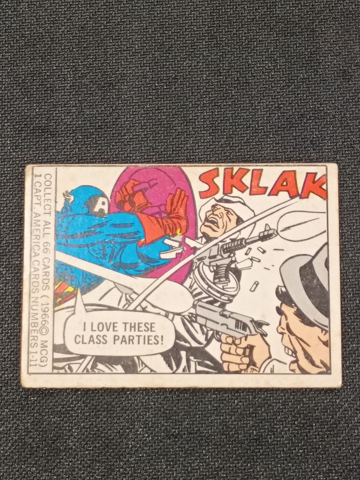 1966 Donruss Marvel Super Heroes - CAPTAIN AMERICA - ROOKIE #1