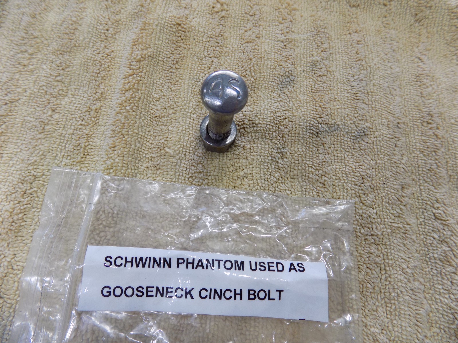 SCHWINN ORIGINAL PHANTOM GOOSE NECK  40's 50's AS CINCH BOLT #78