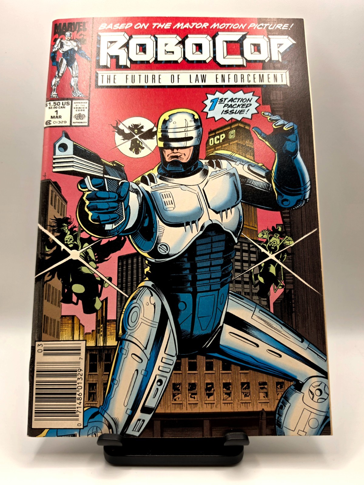 Robocop #1 Marvel 1990 / High Grade Newsstand / 1st Comic Book App Of Robocop
