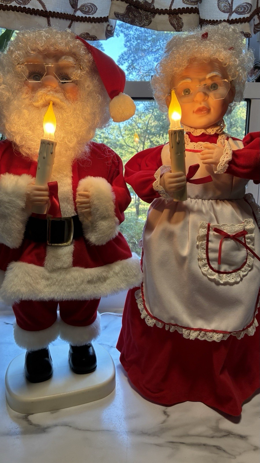Vintage Santa’s Pride Animated Santa & Mrs. Claus Set MINT IN BOXES Tested &work