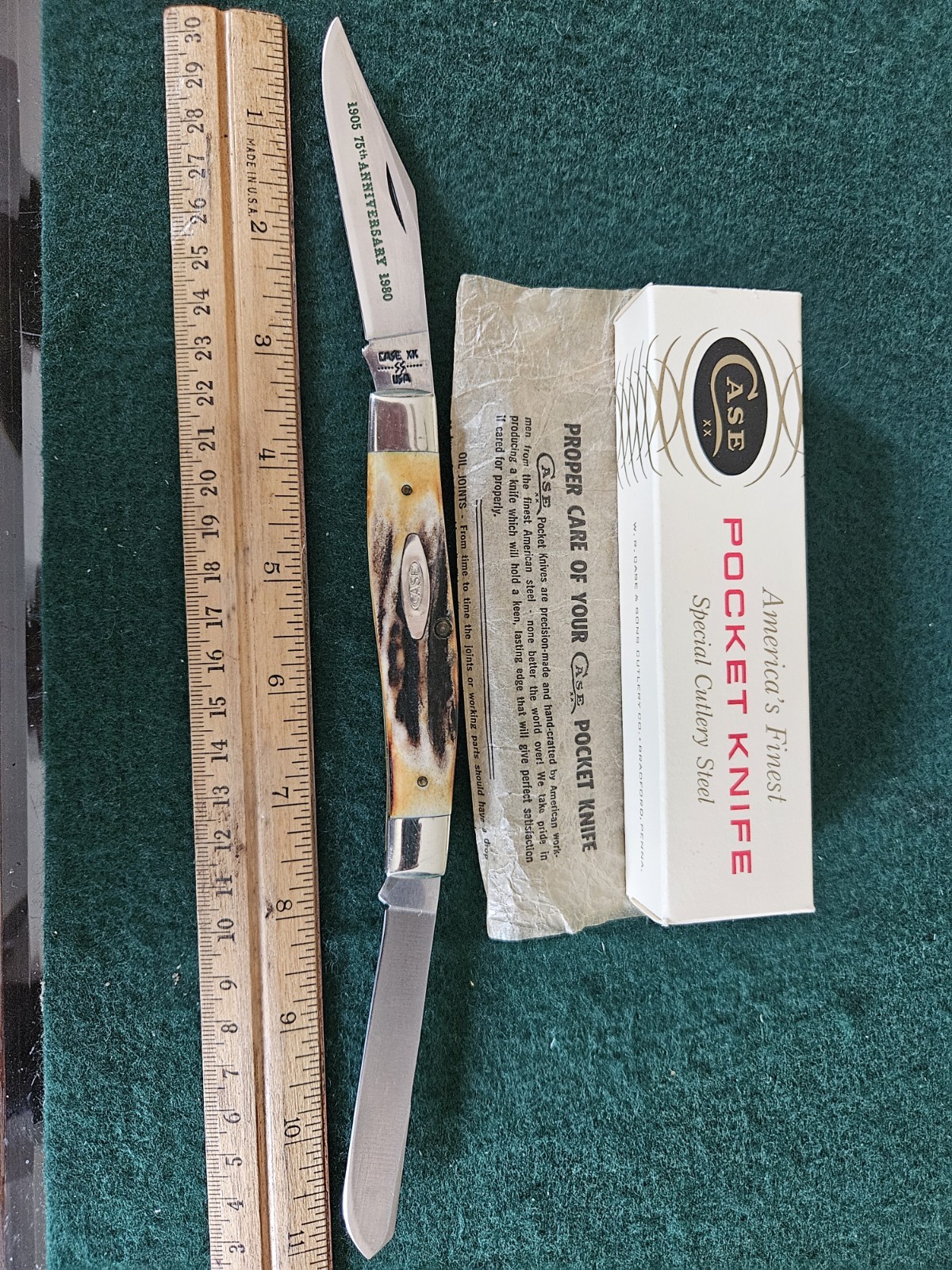 VINTAGE 75TH ANAVERSAY GIANT STAG MOOSE  KNIFE