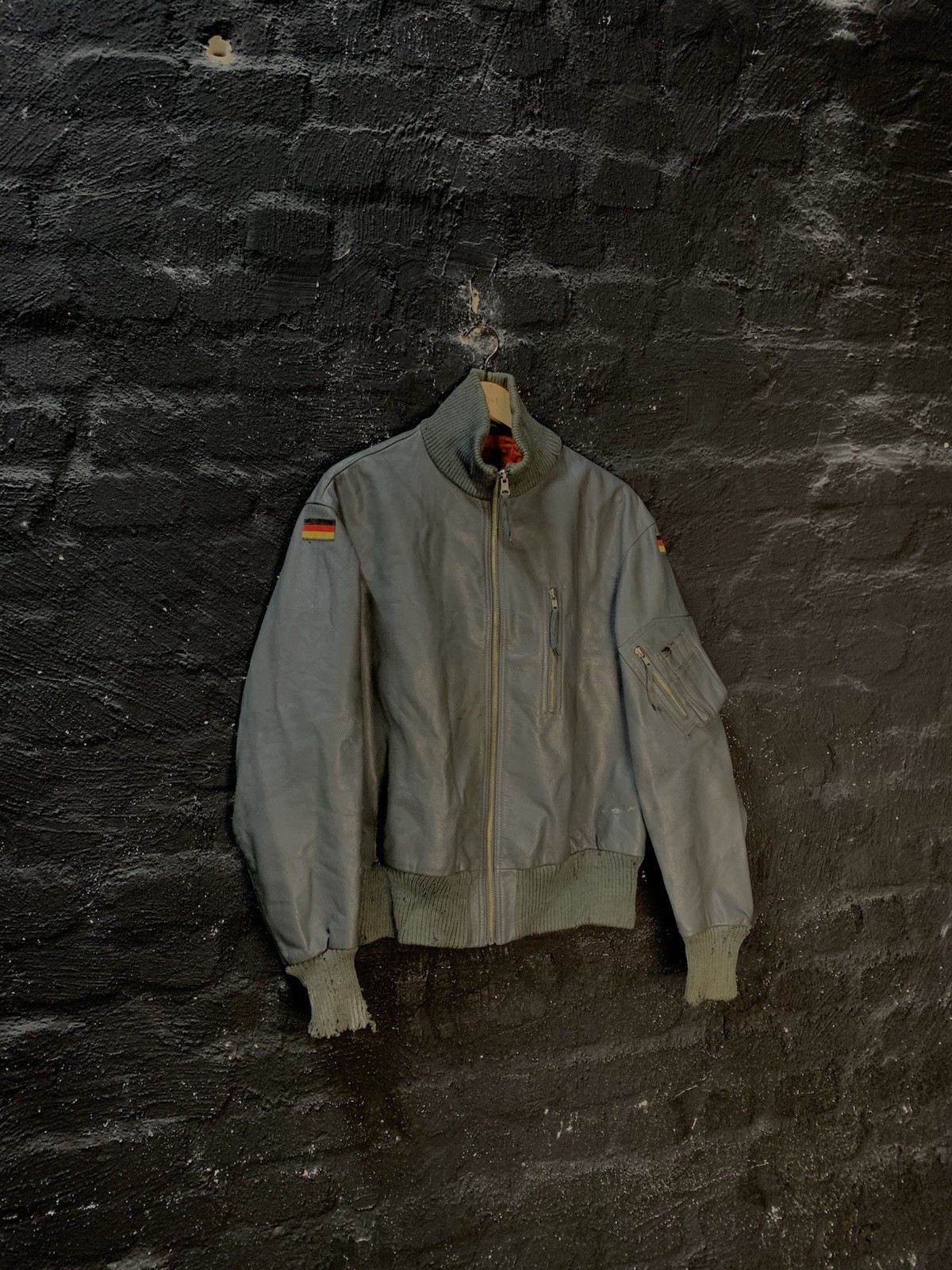 Vintage 1992 German Army Bundeswehr Leather Flight Jacket | Spieth & Wensky 