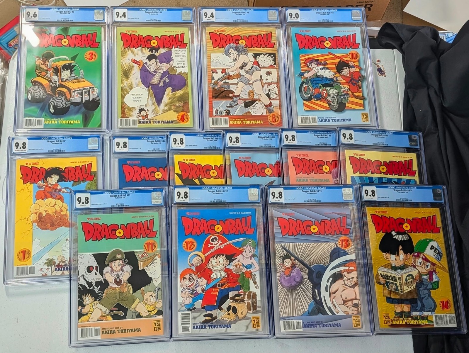 Dragon Ball Part 3 Complete Set #1-14 CGC 9.0-9.8 VIZ Comics 2000 (10 CGC 9.8s)