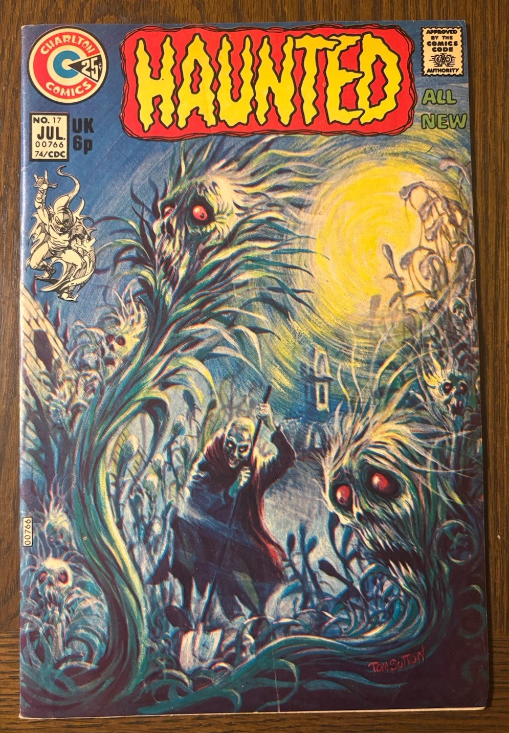 HAUNTED #17 (1974) Charlton Tom Sutton Horror Cover Art High Grade Pics VF / F