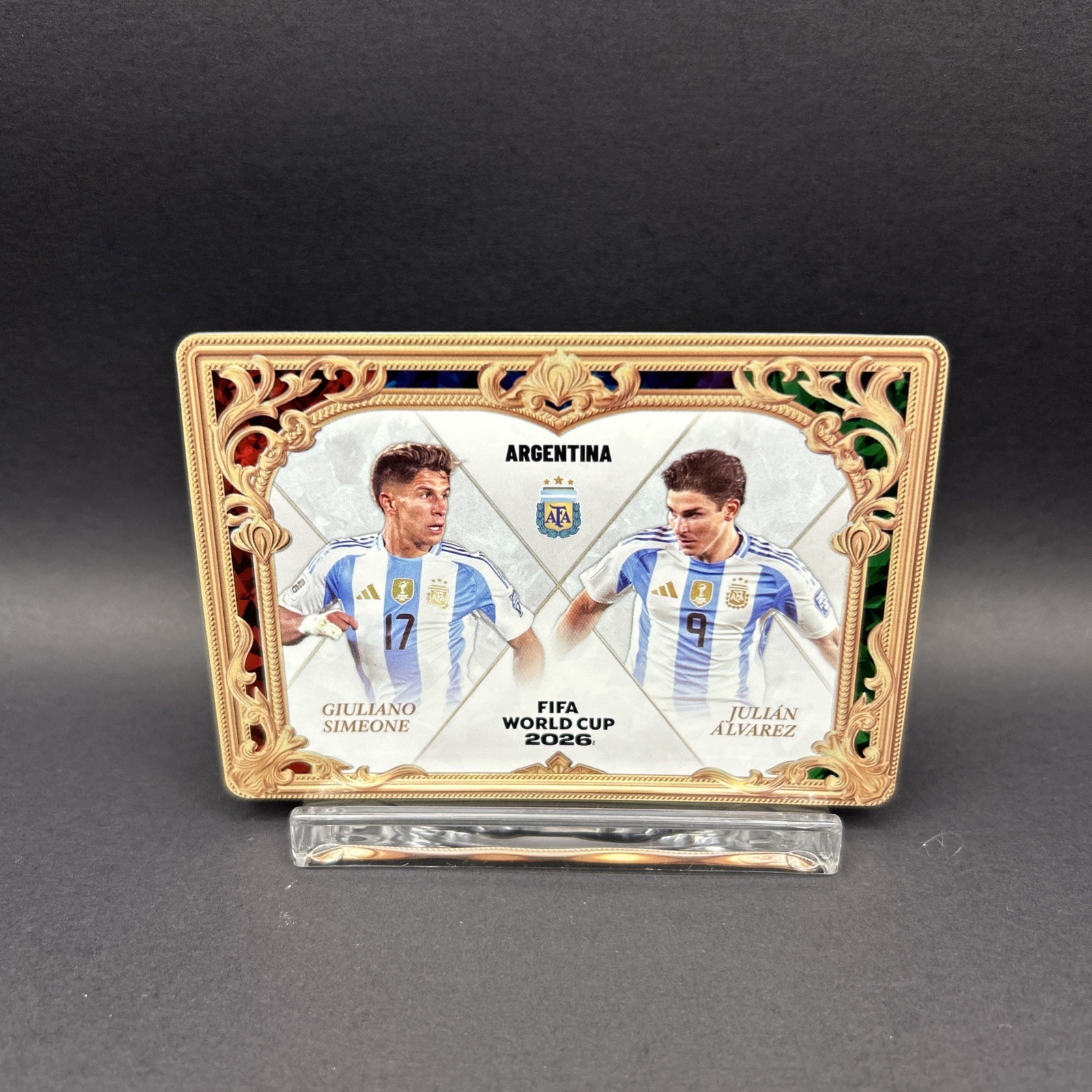 Panini Kayou 2026 Football Soccer Alvarez Simeone Argentina Dual Gold Card #740