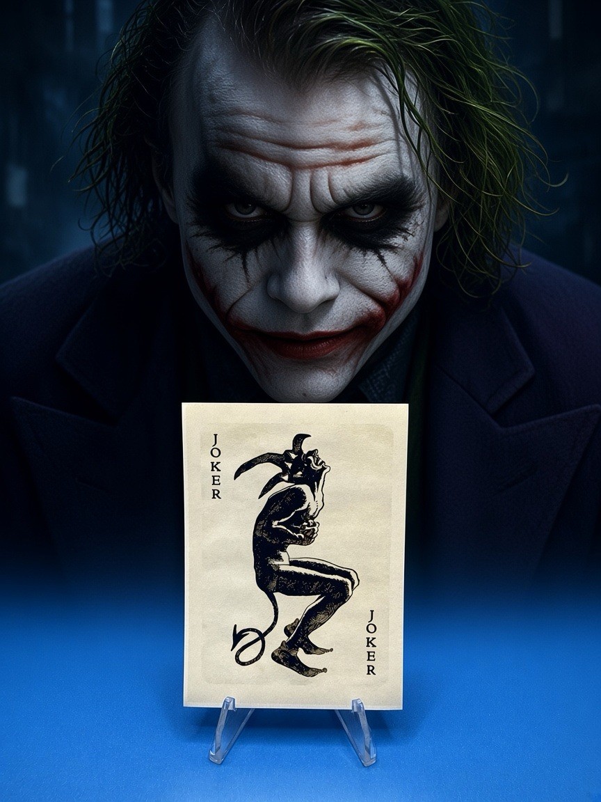 2008 PGM/DC Heath Ledger Joker Poker The Dark Knight #135 Rookie Sticker Card RC