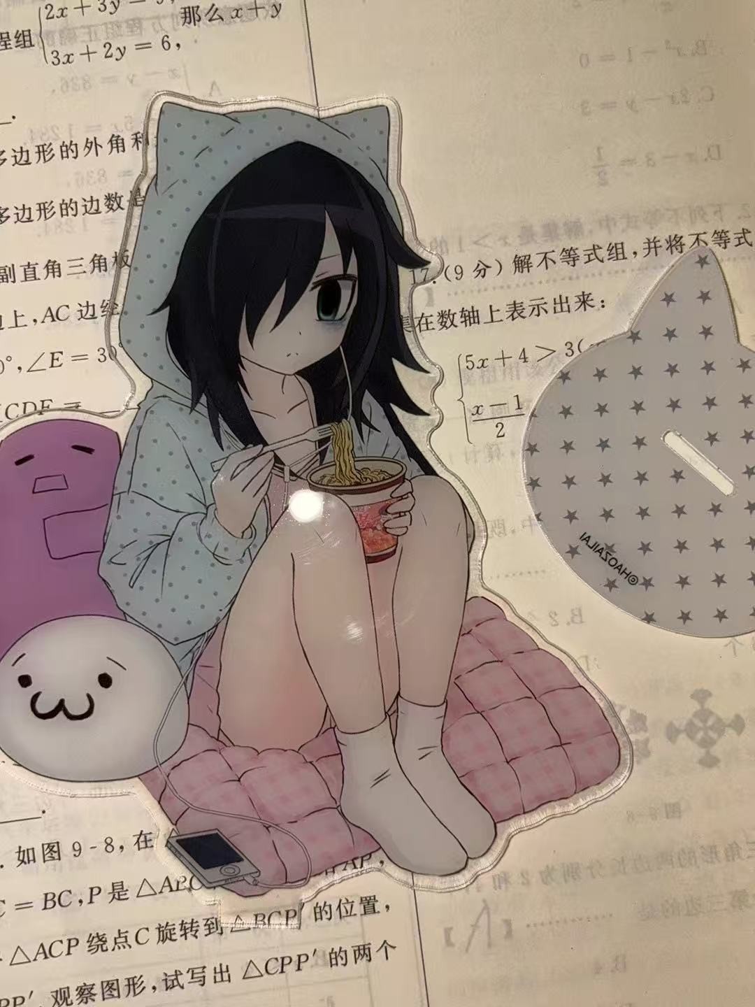 Anime Watamote Tomoko Kuroki Acrylic Stand decorative piece toy 15cm