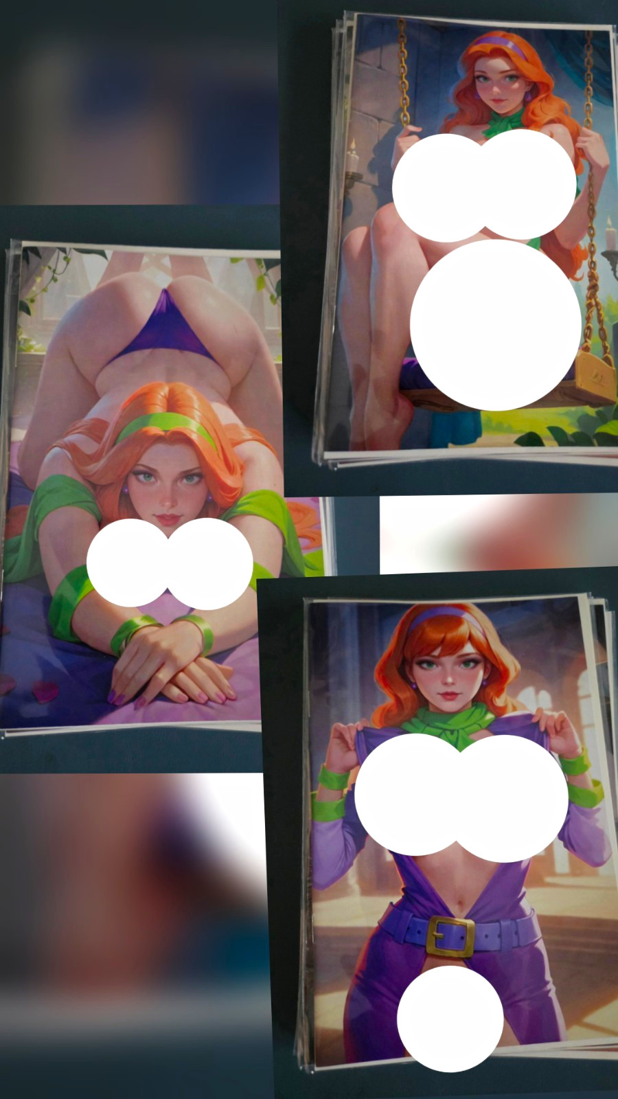 Daphne Comic Covers. Lady Picture Book. Set Of 3 Covers. Full Naughty Mature