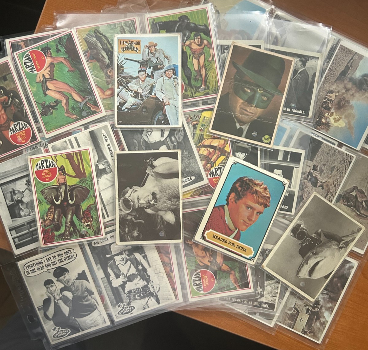 Vintage 1966 TV Card Lot (98) Tarzan, Get Smart, Rat Patrol, Maya - 1-Owner EXVG