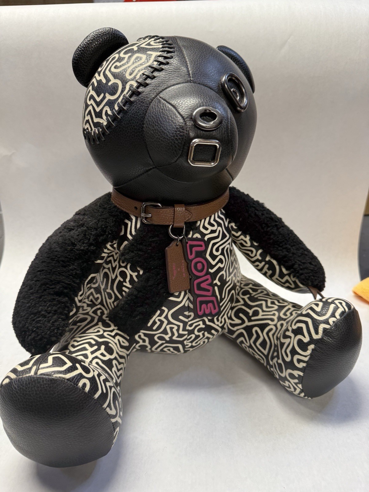 NWT Coach X Keith HARING Limited Black Leather Bear RARE Hard To Find