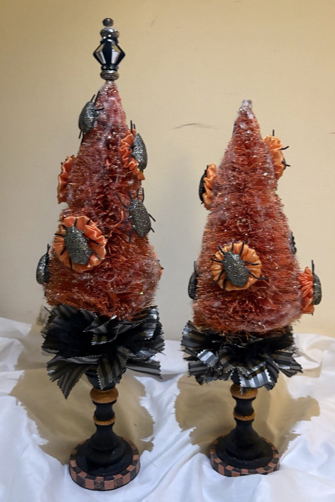 Rare/HTF Katherine’s Collection Moonlight Sonata Halloween Trees – Pair 