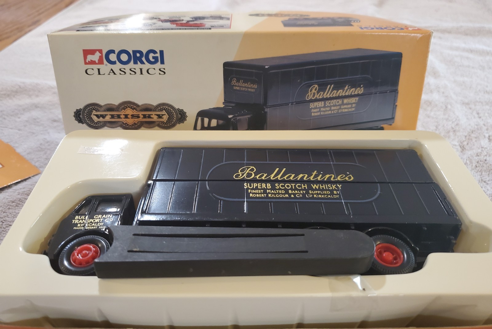 Corgi Classics die-cast model of a Ballantine's Superb Scotch Whisky lorry.