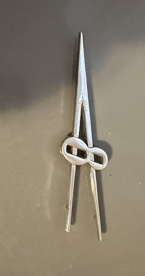 Vintage Original Ford V8 Circa 1938 LH Hood Chrome Emblem 4823