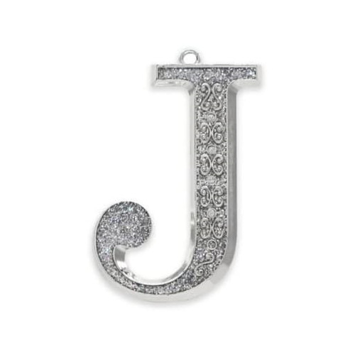 Letter J | Harvey Lewis Holiday Ornament Christmas Tree Ornament With Crystals