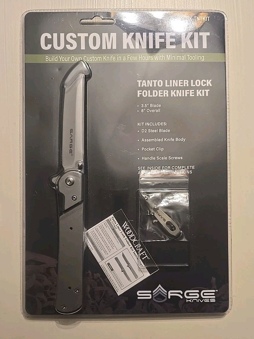 NEW NIB Sarge Tanto Liner Lock Folder Knife KIT for Hunting & Fishing - 8\