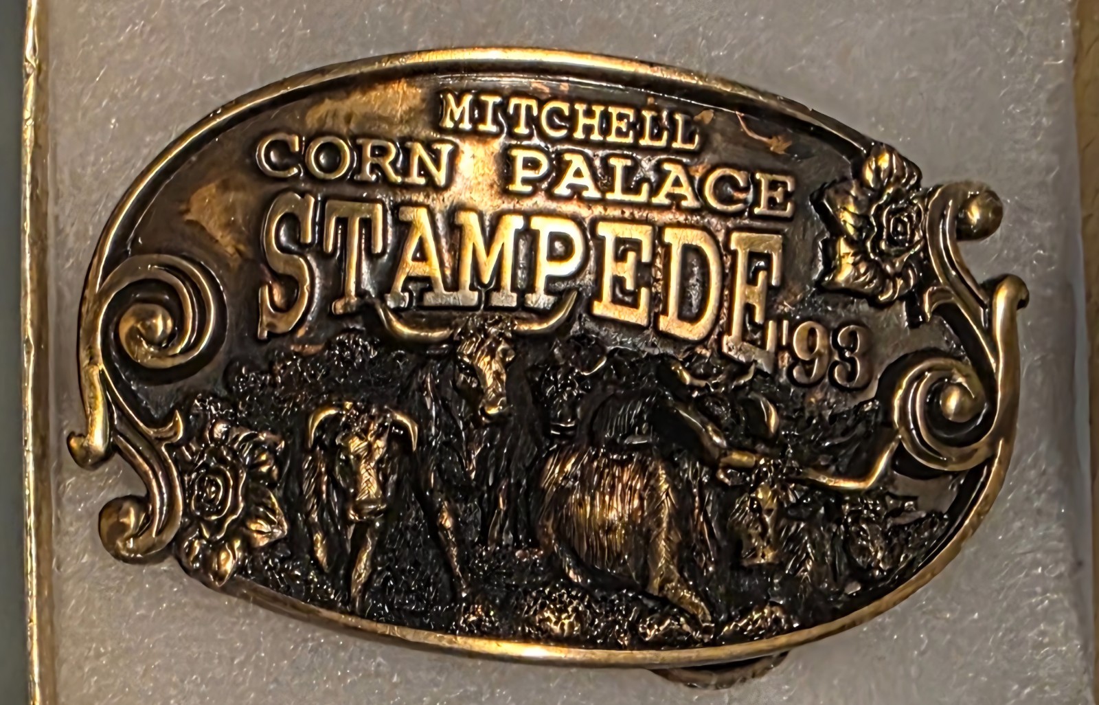 Vintage 1993 Corn Palace Stampede Belt Buckle Limited Edition 240 of 300 Rodeo