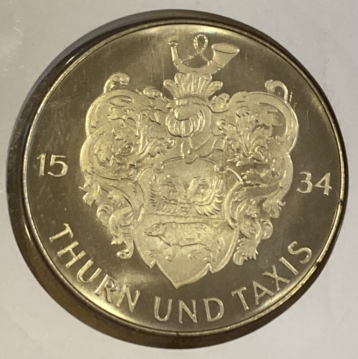 Switzerland c/n Medal: 500 Jahre Post (encapsulated In Post Marked Envelope)