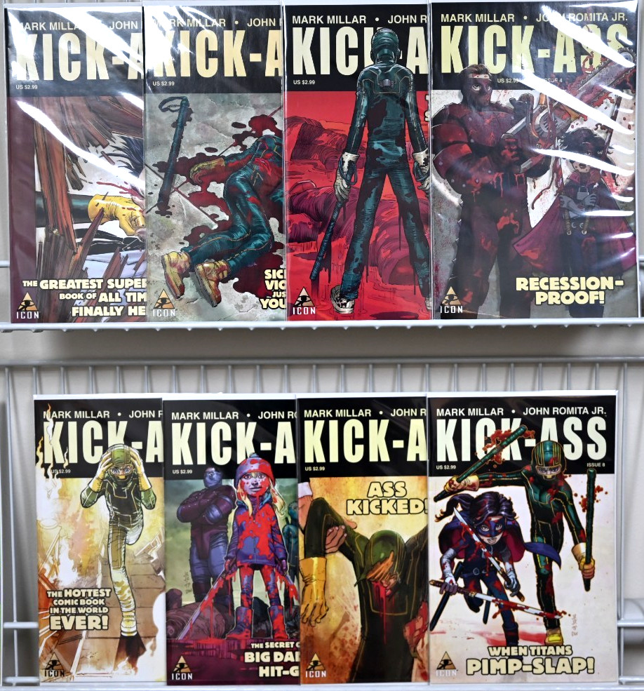 Kick-Ass Set #1-8 (Icon Comics) 1st Print Avg NM- Condition 1st Kick-Ass