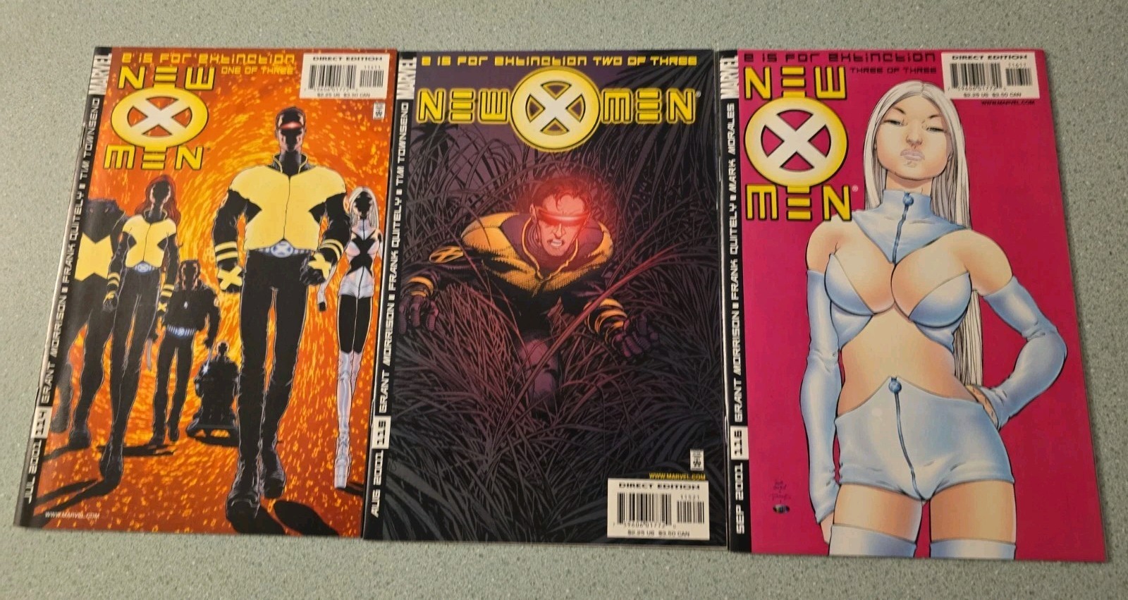 New X-Men (Marvel Comics) Lot #114–116 “E is for Extinction” Grant Morrison NM/M