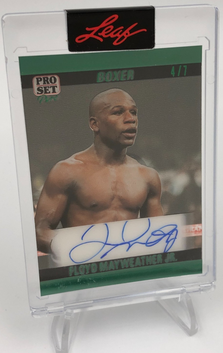 FLOYD MAYWEATHER AUTO RARE/7 Card 2023 Leaf Pro Set Signed PRO BOXING CHAMPION