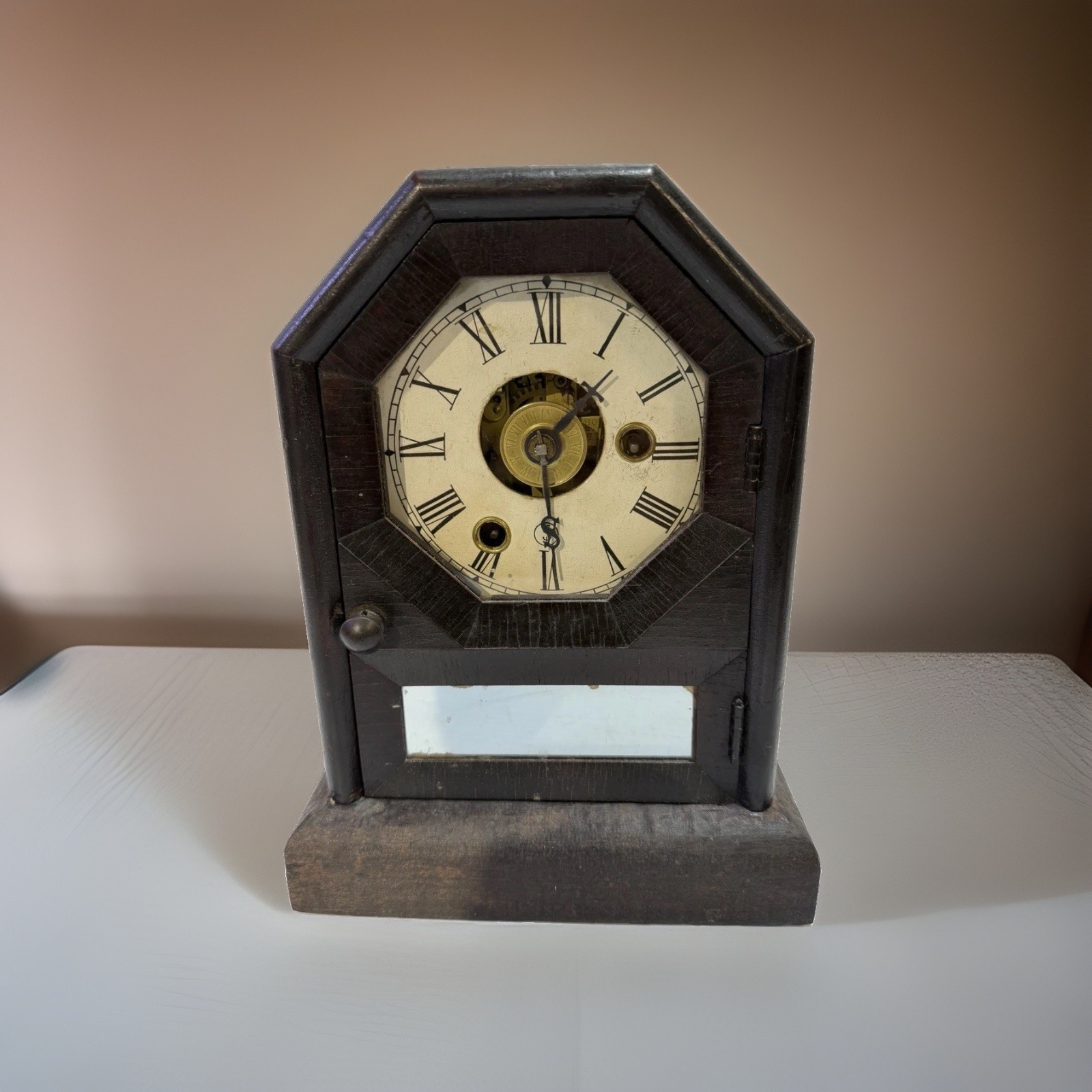 Antique Seth Thomas Mantle or alarm clock refurbished works well 30hr