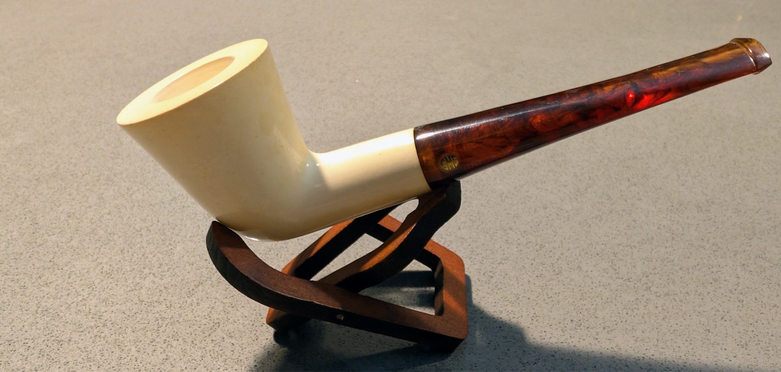 SMS Estate Dublin Tobacco Pipe Block Meerschaum NOS Smooth Never used