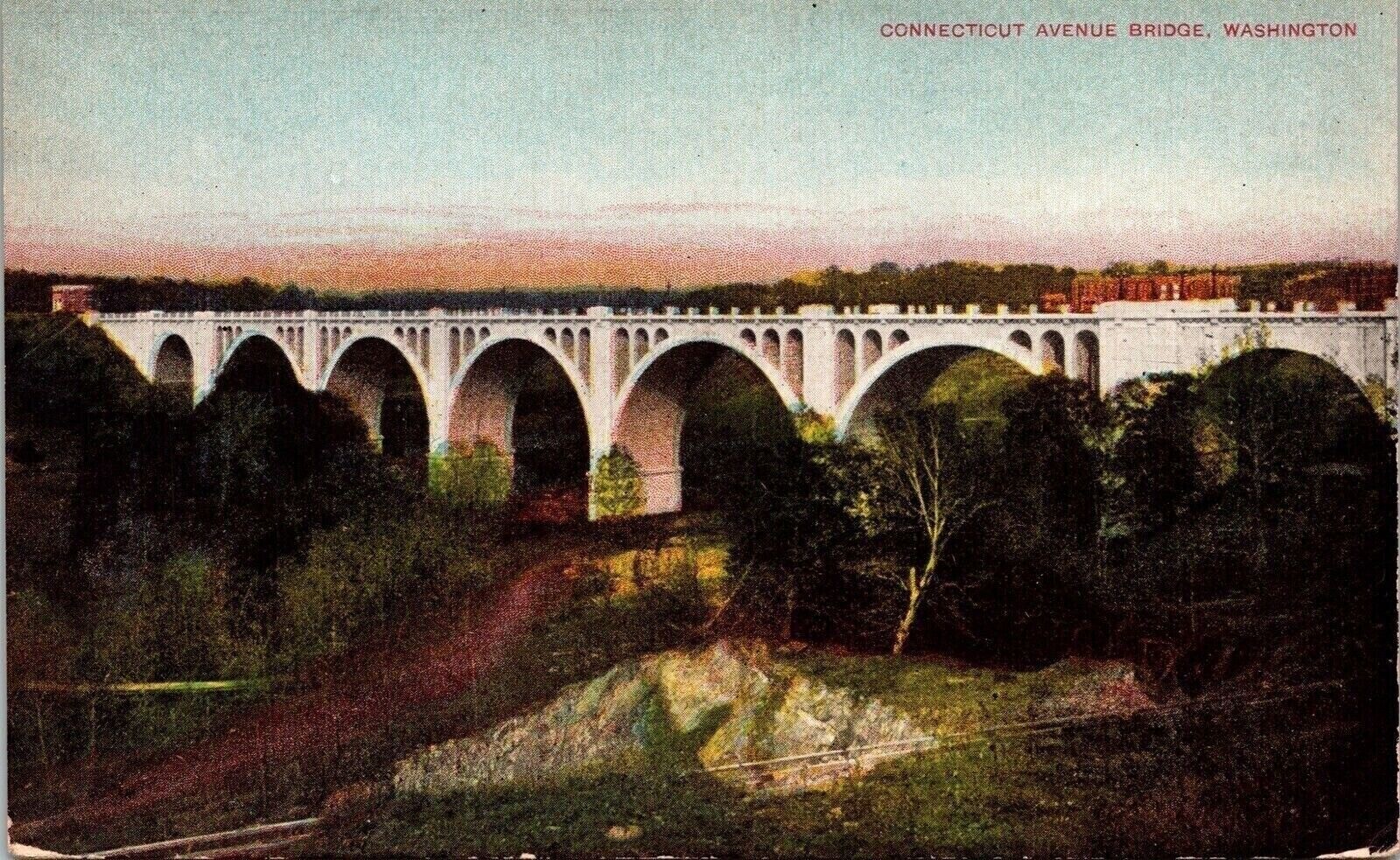 Connecticut Avenue Bridge Washington Antique Divided Back Unposted Postcard